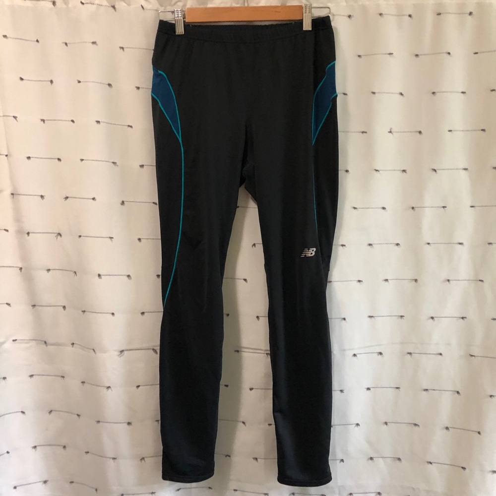 New Balance athletic workout running exercise leggings calf zip and zip pocket L